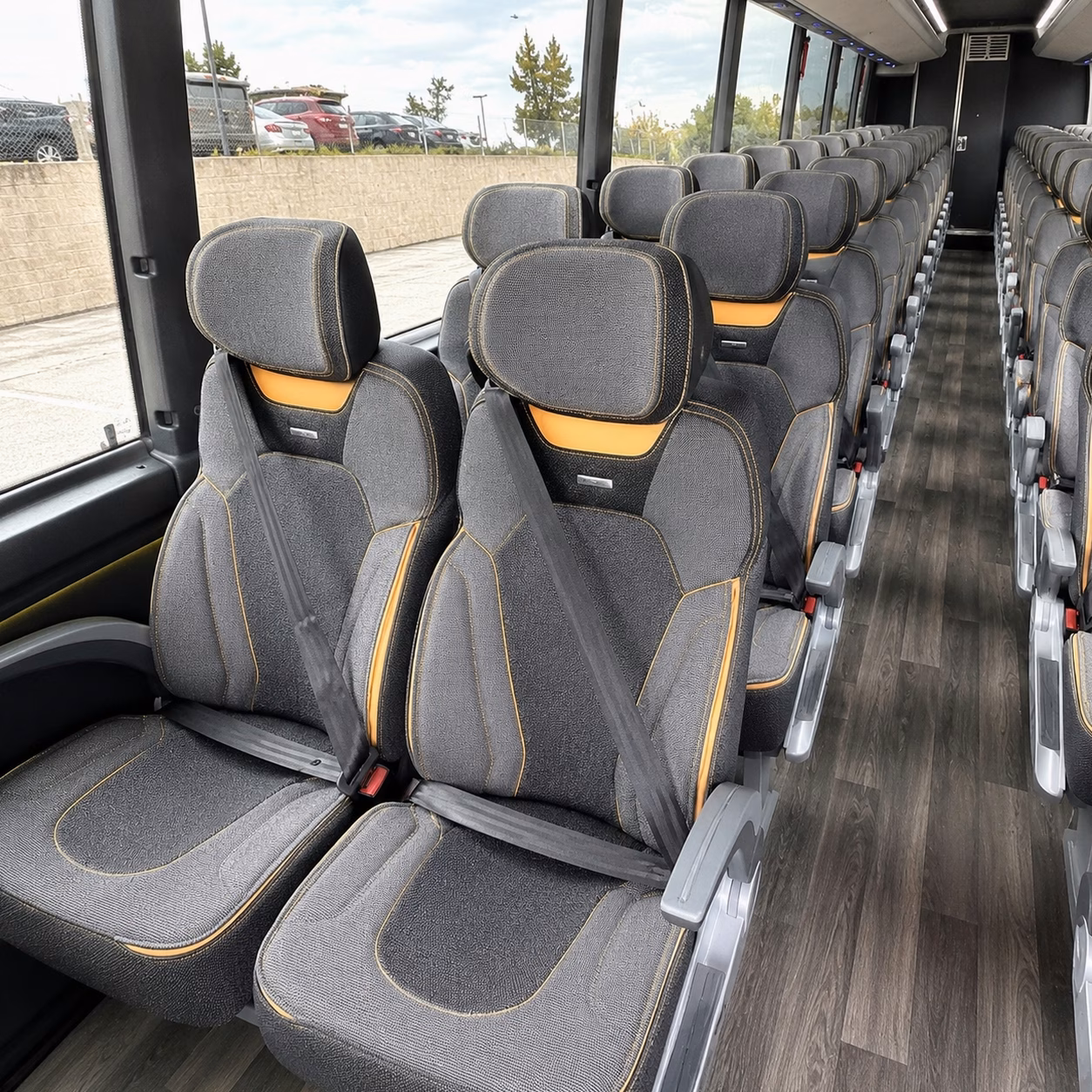 56 passenger charter bus interior