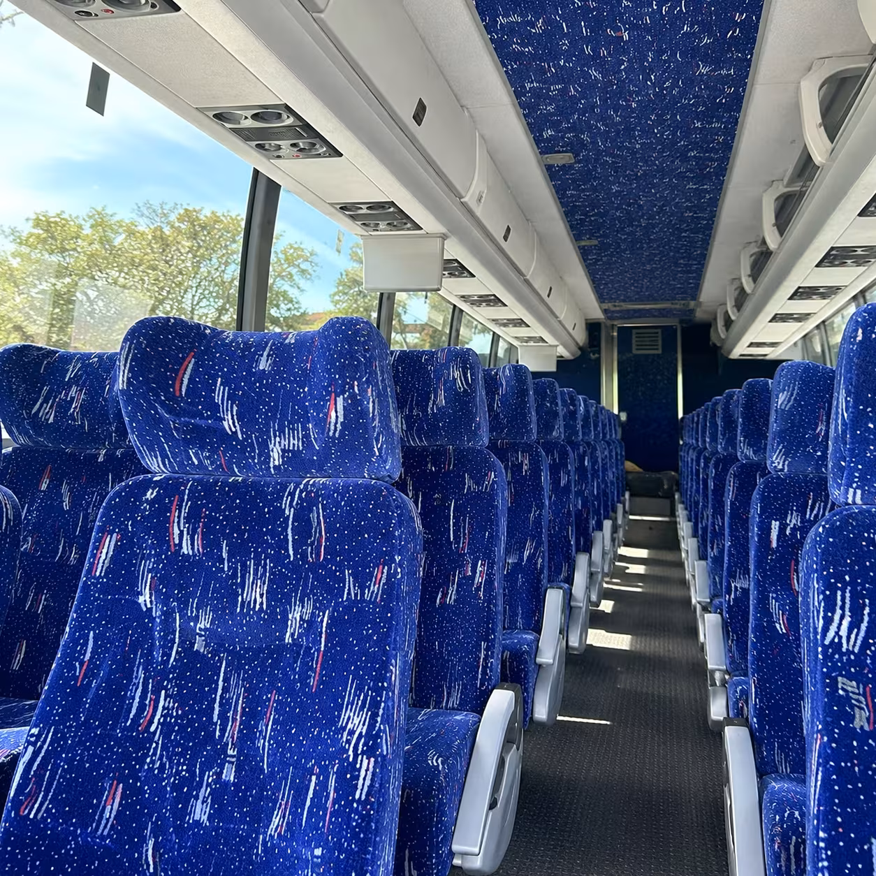 detroit charter bus interior